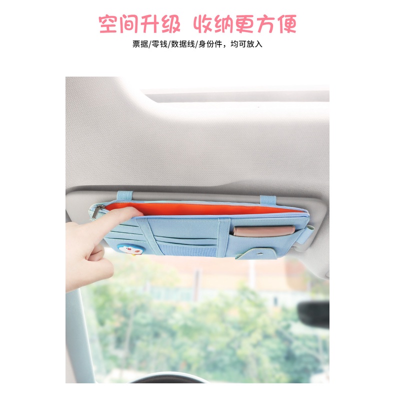 Holder Kartu Multifungsi Motif Kartun Untuk sun visor Mobil