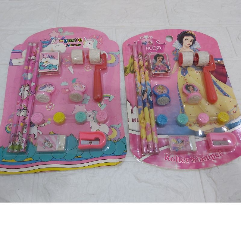 

study set + stempel karakter
