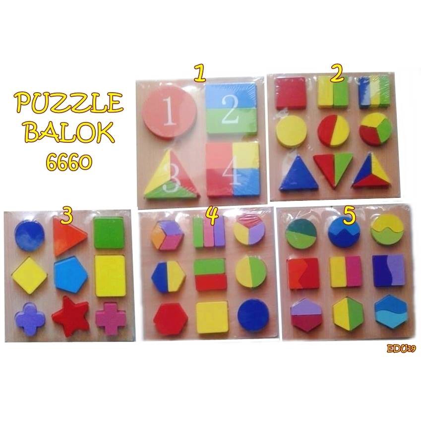 EDU19 PUZZLE BALOK 6660 MAINAN EDUKASI PUZZLE KAYU