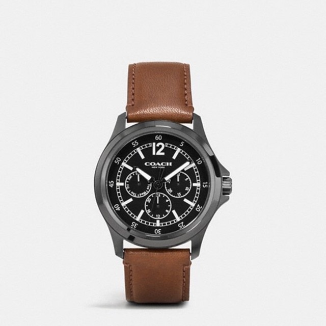 coach 42mm men watch chrono (kekurangan manda)