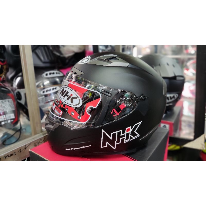 helm nhk rx9 black doff