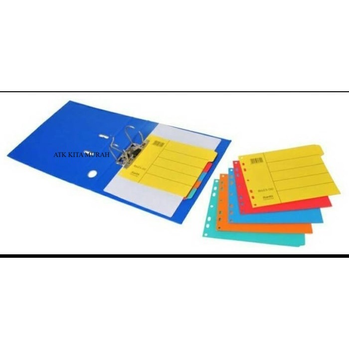 

Divider/ pembatas Kertas Bantex A5 5 Warna- 8603