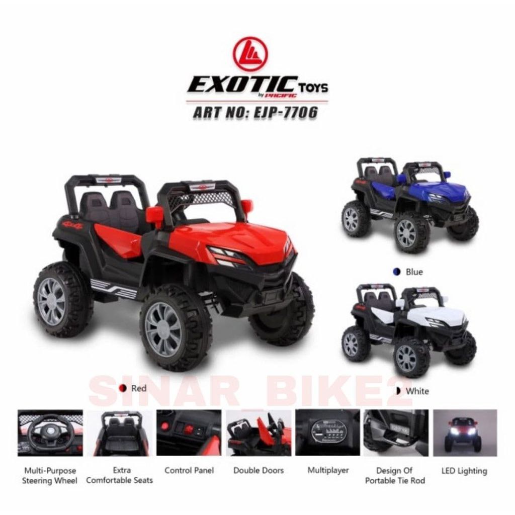 Mainan Anak Mobillan Aki JEEP EXOTIC RUBICON EJP-7707,7706,7734,7704