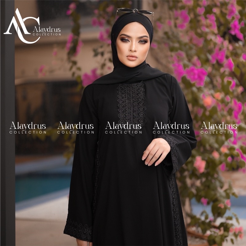 Baju Muslim Abaya Bordir Gamis Maxi Dress Arab Saudi Bordir Zephy Turki Umroh Dubai Turkey India 529