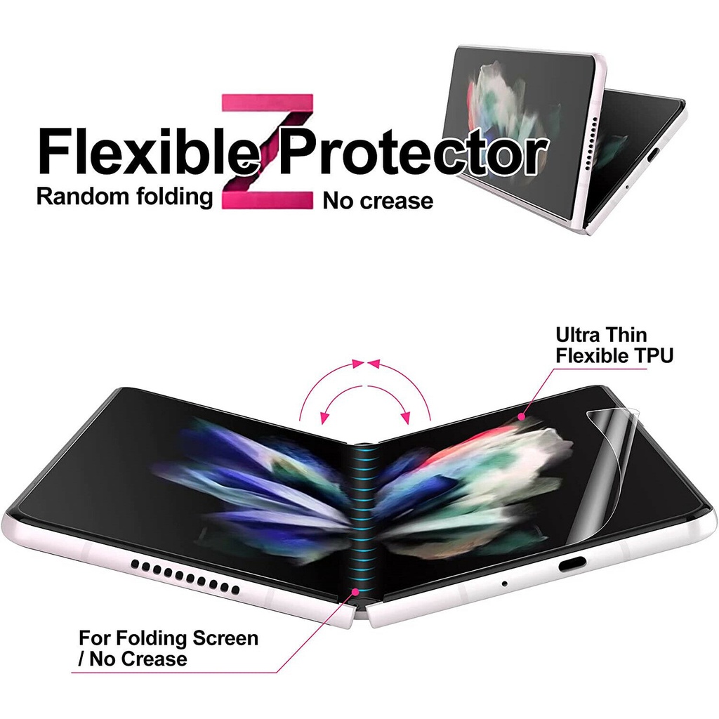 3pcs Film Hydrogel Pelindung Layar Samsung Z Fold3 / Full Coverage