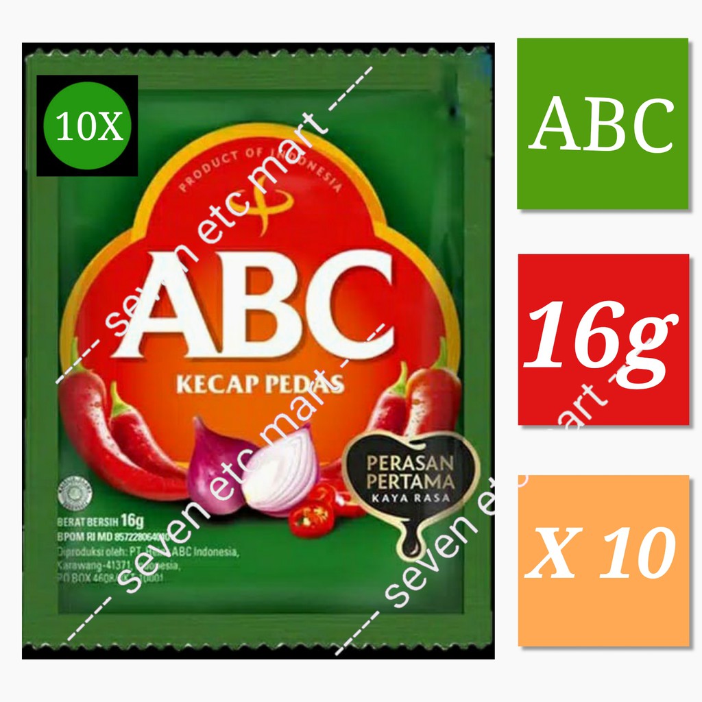 Kecap ABC Extra Pedas Sachet (10 Sachet)