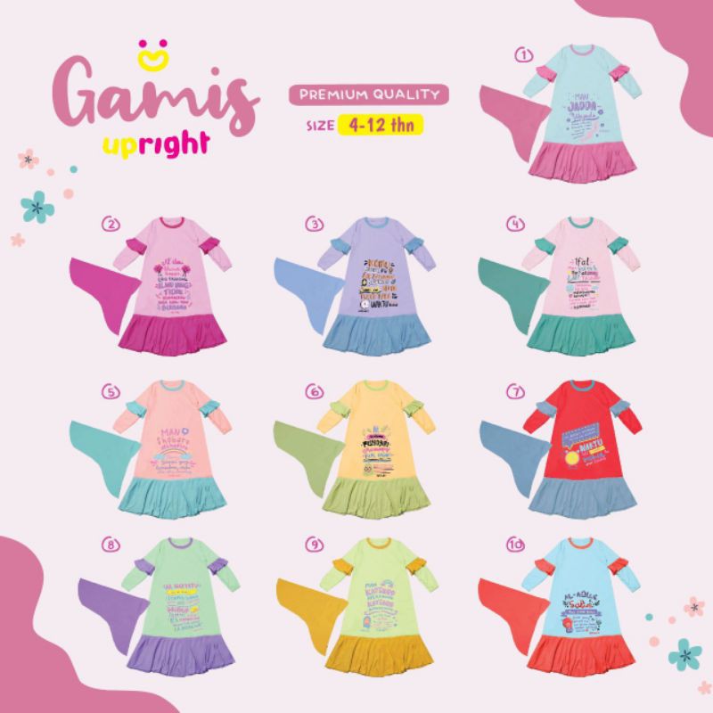gamis anak upright