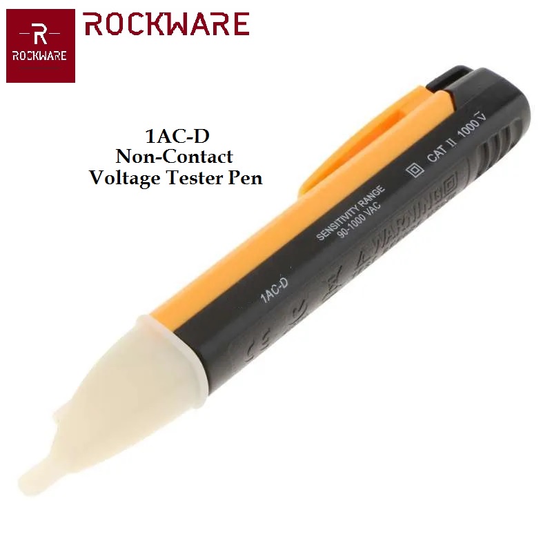 ROCKWARE 1AC-D Non-Contact AC Voltage Detector - Test Pen Profesional