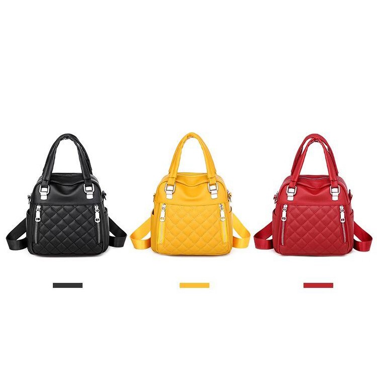 BJ16013 BLACK/RED/YELLOW TAS RANSEL SLEMPANG KECIL TOTEBAG SERBAGUNA MULTIFUNGSI BACKPACK TAS WANITA FASHION IMPORT MODIS ELEGAN TERMURAH TERLARIS TERBARU BAGSTORE JAKARTA TAS BATAM GT1600 EL6013 LT1017