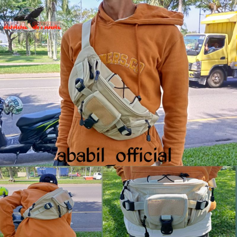 TAS SLEMPANG WAISTBAG ARMY TACTICAL TERLARIS