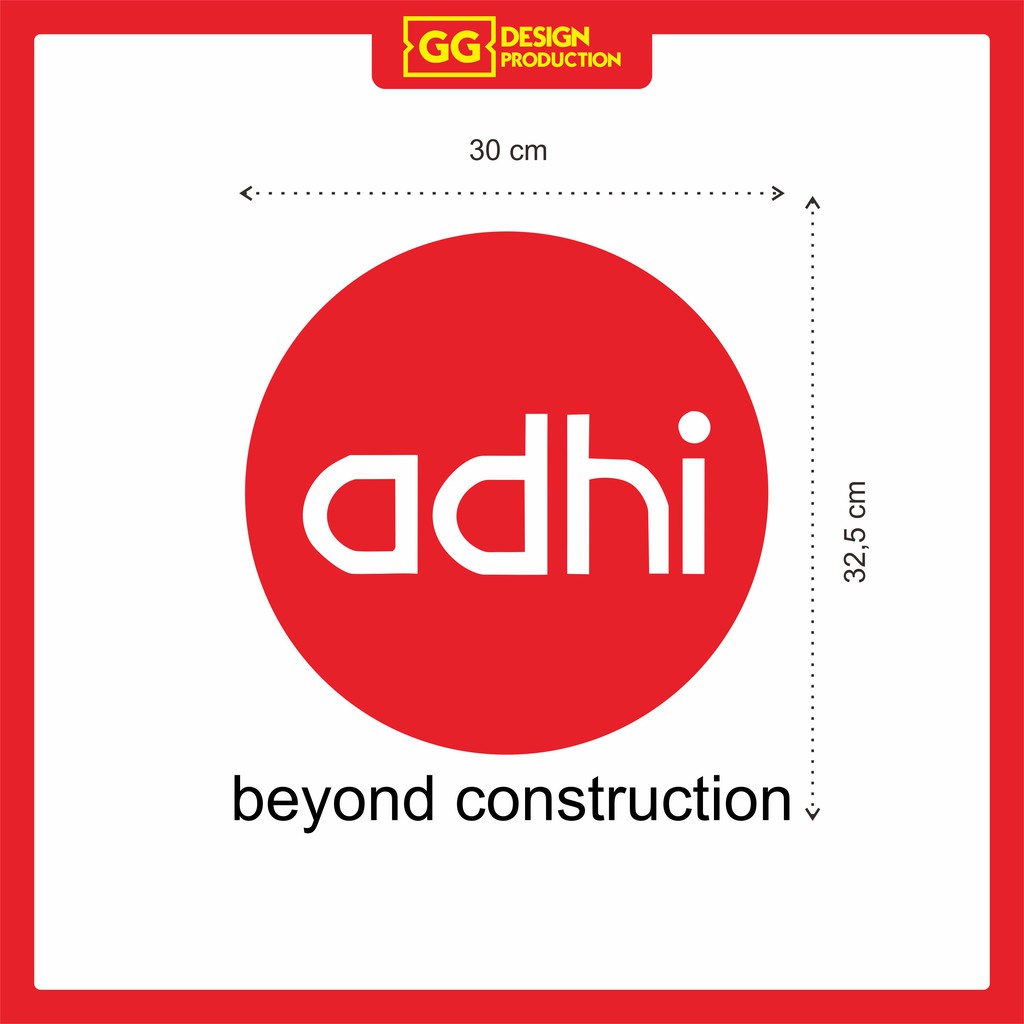 

stiker cutting logo adhi karya| stiker proyek kontruksi custom