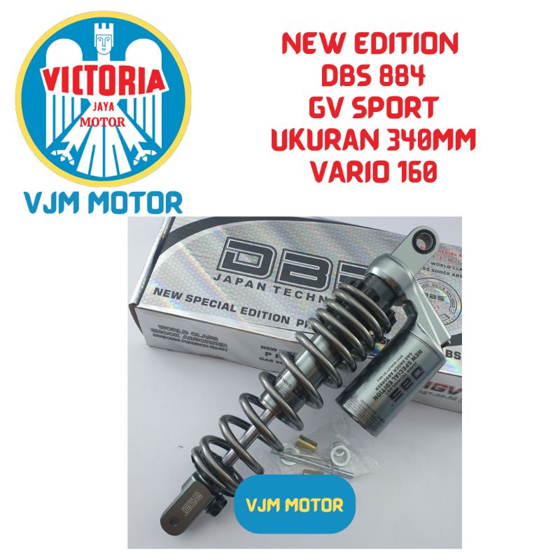 Shock DBS Vario 160 Shockbreker tabung Vario 160 ukuran 340mm type 8844 GV sport New Edition DBS