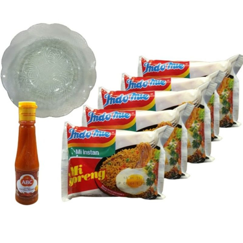 

Paket Lengkap Mie Indomie Goreng 5Pcs + Saus Abc 135 Ml + Piring Makan