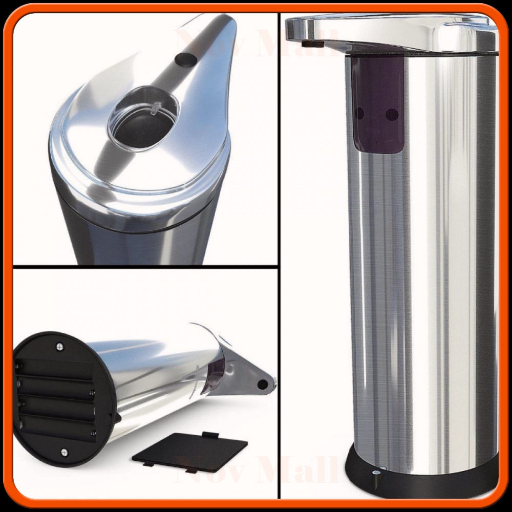 Dispenser Sabun Cuci Tangan Otomatis Stainless Steel - AD-03