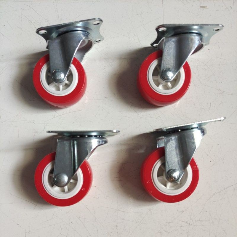 RODA PU MERAH 2&quot; HIDUP / RODA PU 2&quot; MERAH / RODA KOPER 2&quot; MERAH