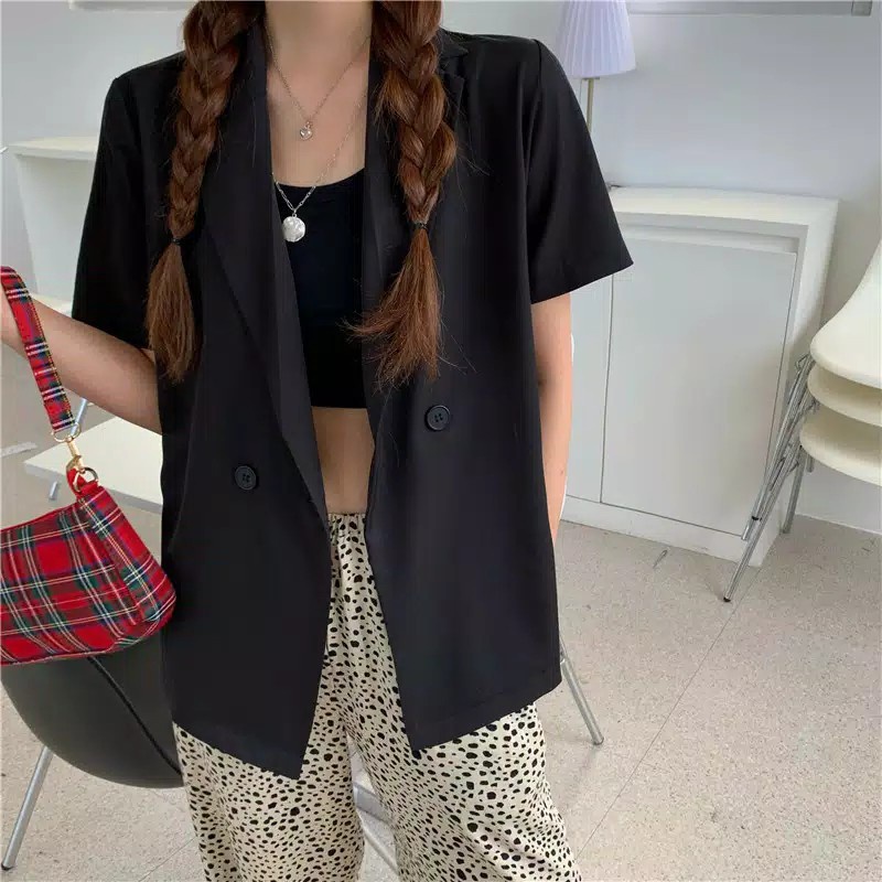 BEFAST - Blazer ZERAL Polos / Blazer Solid / Outer Wanita / Cardigan Wanita / Long Outer / Outer Remaja Kekinian / Blazer Lengan Pendek / OOTD Ala Wanita Korean Style / Fashion Trendy / Blazer Polos Terlaris / Termurah