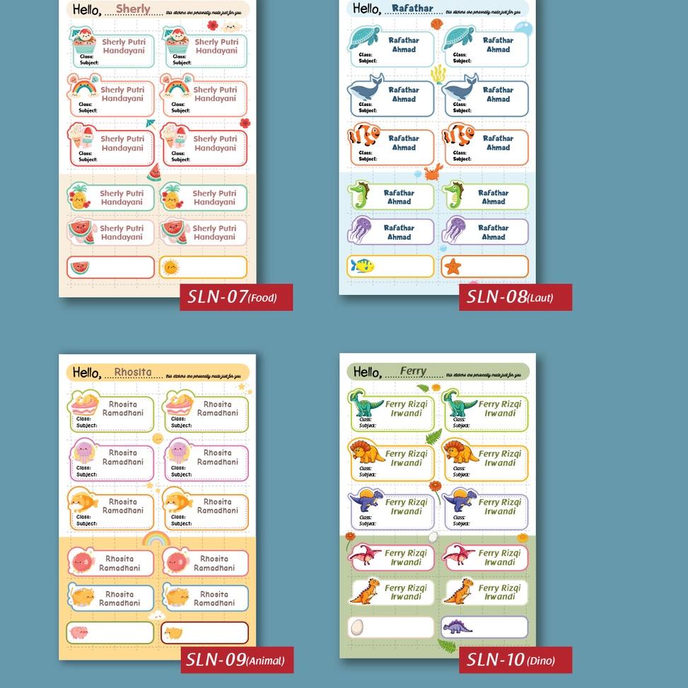 

(A1U2) ☆ [CUSTOM] Sticker Nama/ Sticker Label Nama/ Sticker Buku Pelajaran/ Sticker Nama Anak //Getpromo