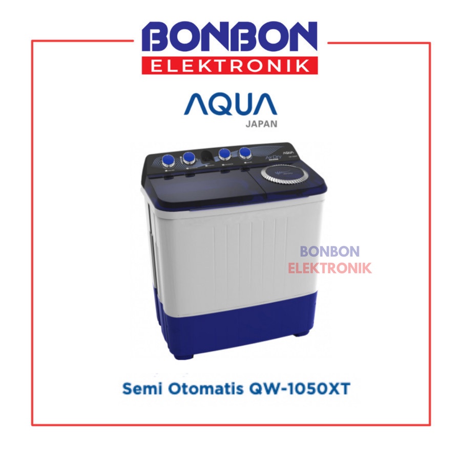 AQUA Mesin Cuci 2 Tabung 10KG QW-1050XT / QW 1050 XT / QW1050XT