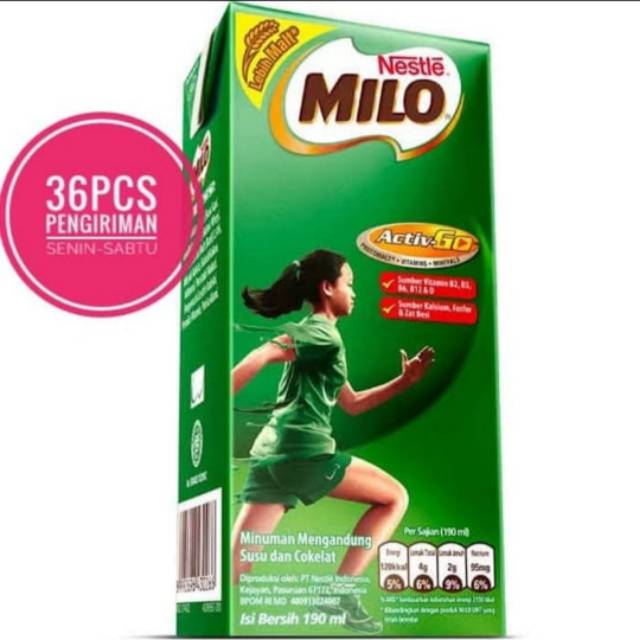 

Milo UHT 190 ml (1 Dus isi 36)| GOJEK GRAB