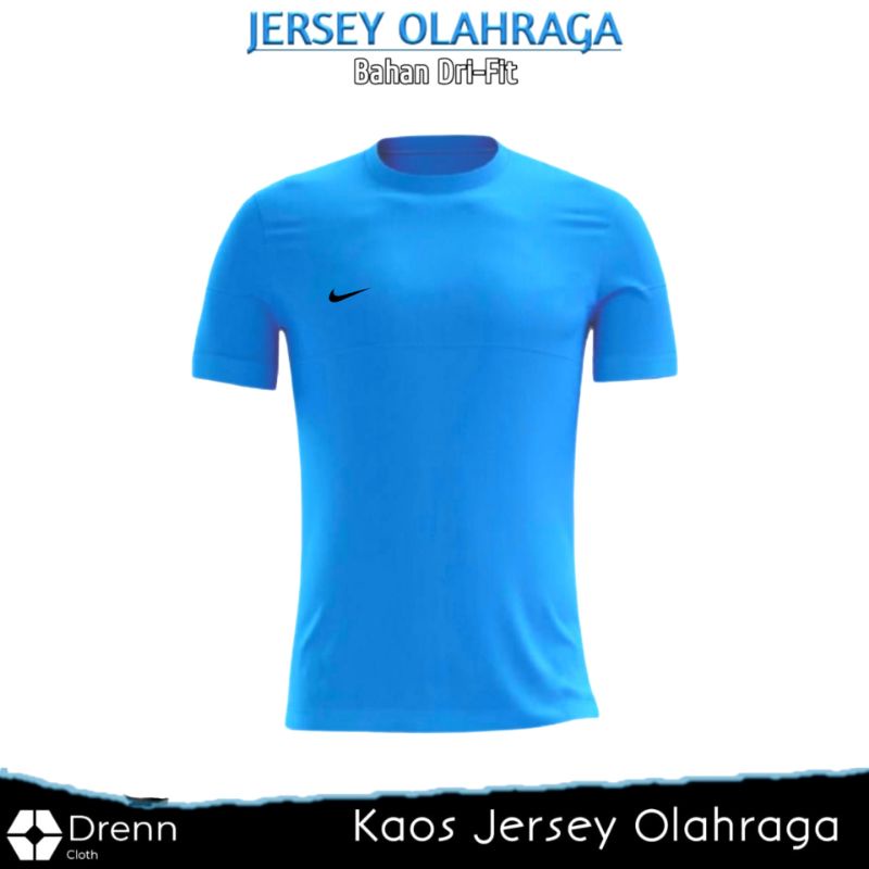 Kaos Running Drifit Baju Jersey Futsal Pria Wanita Jogging Lari Senam Gym
