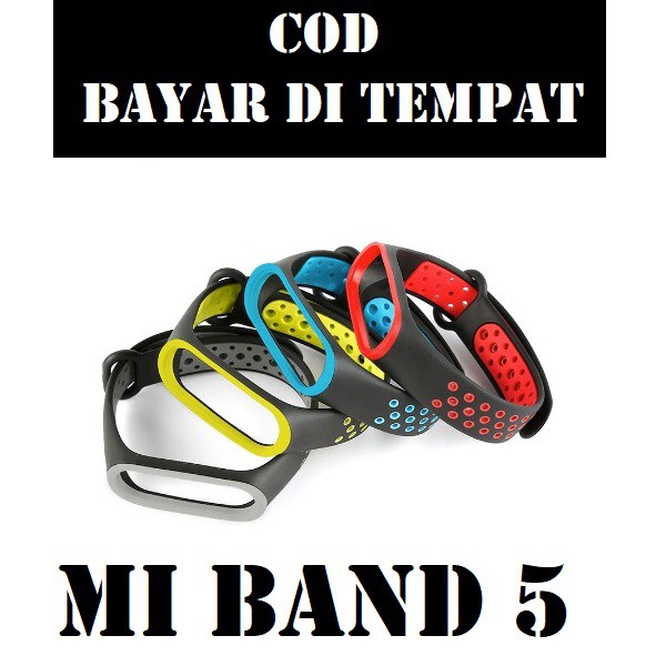 SAIIA STRAP MIBAND 5  MIBAND 6 MI BAND 5 MI BAND 6 MODEL SPORT 2 WARNA NIKE SPORT