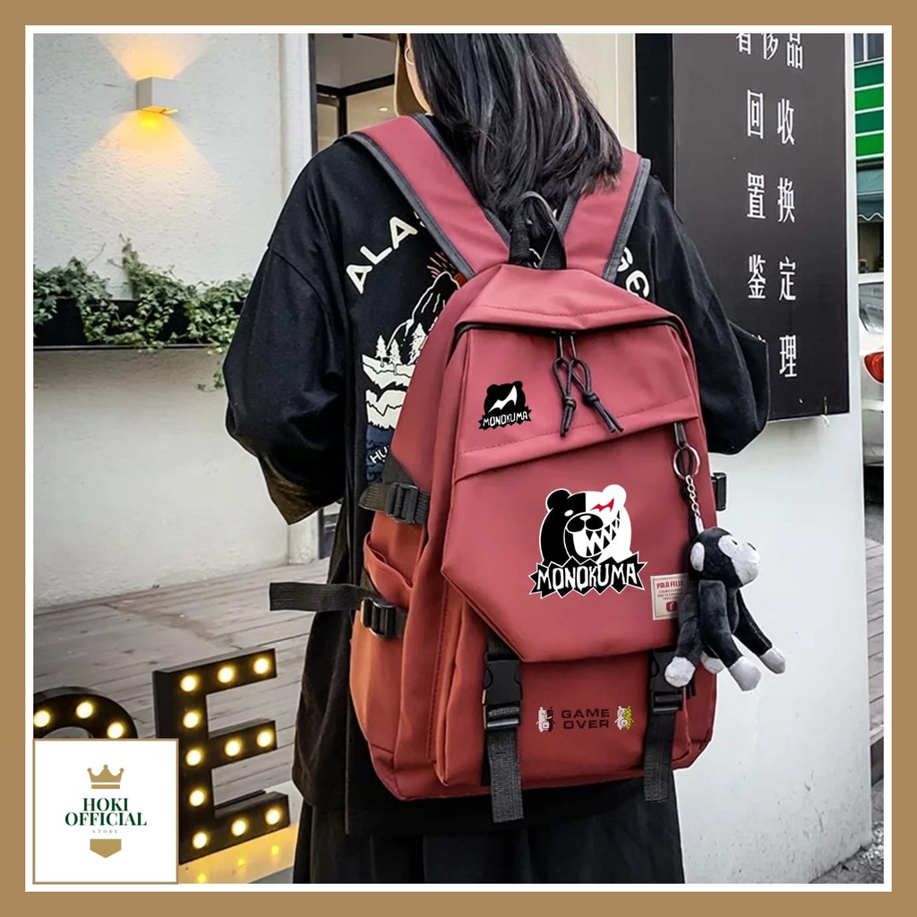 [COD] Monokuma Despair Attack On Titan Ransel Sekolah Pria Wanita Tas Sekolah Perempuan Ada Slot Laptop Kapasitas Besar HokiOfficial