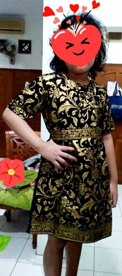 Batik Couple Keluarga Sania Ruffle Ori Ndoro Jowi Dnt Motif Prada Bakung