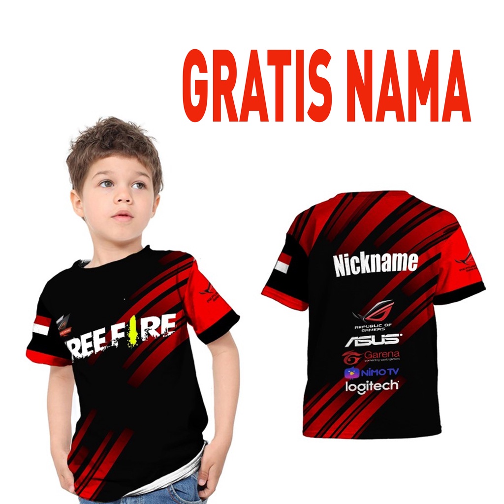 Kaos Jesey gaming free fire anak jersey ff kaos ff free fire terbaru murah jersey esport
