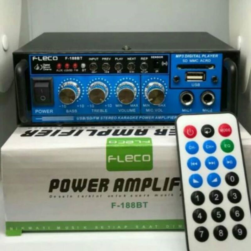 COD POWER AMPLIFIER BLUETOOTH FLECO F-188BT/AMPLIFIER SALON AKTIF FLECO F-188BT// AMPLIFIER KARAOKE FLECO F-188BT