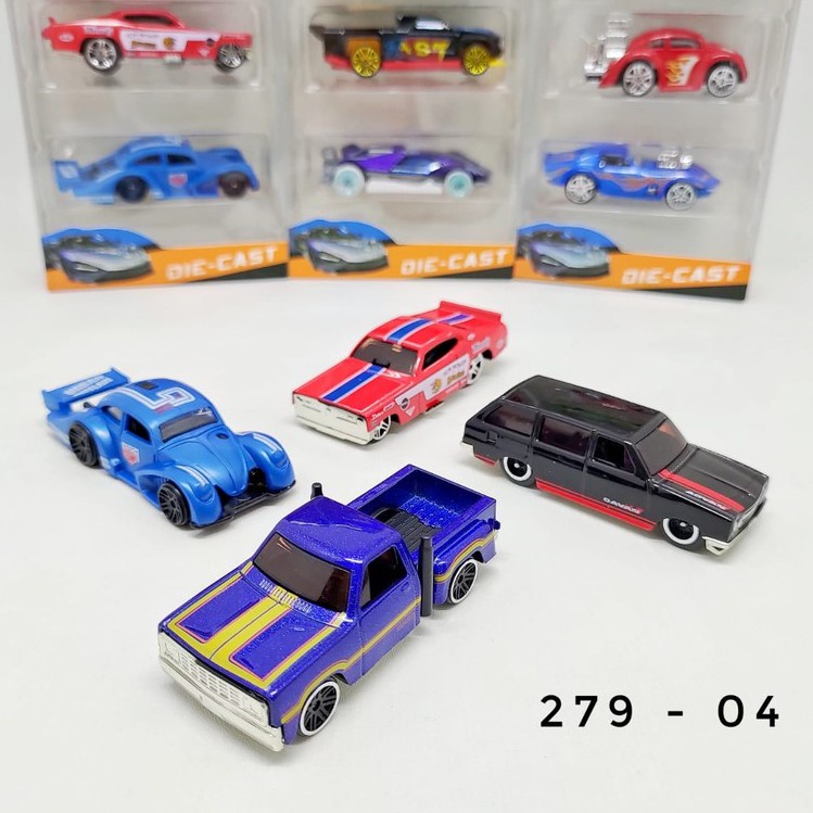 DIECAST METAL ISI 4 PCS - MAINAN DIE CAST SET MOBIL CARS VEHICLE HOTWHEELS