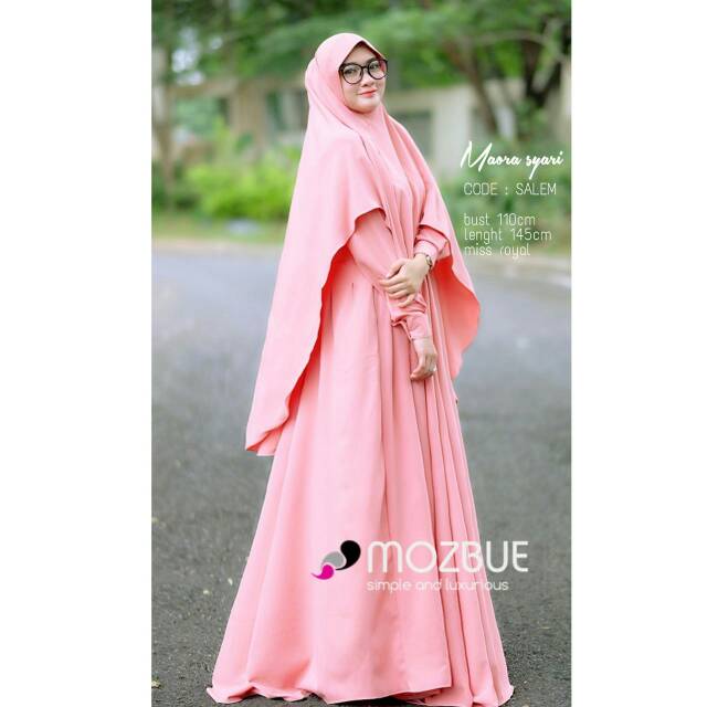 Gamis syari bigsize jumbo ld 110 ORIGINAL mozbue maora syari