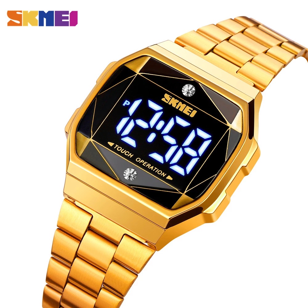 SKMEI 1797 Jam Tangan Wanita Digital Touch Display Tali Stainless Steel WATCHKITE WKOS