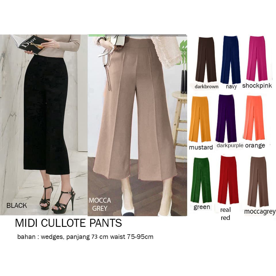 Celana Midi Kulot Pants / Celana Midi Kulot