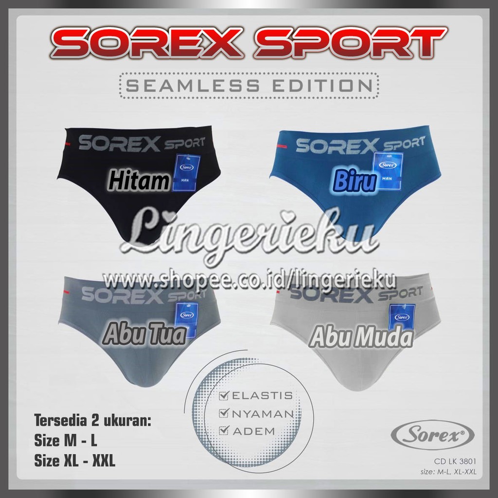 Sorex 3801 CD Celana Dalam Segitiga Pria Sport Sorex Man