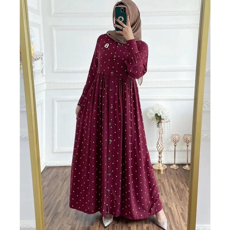 (RPA) GAMIS LOVELA KASTA MAXI BUSUI DRESS RAYON UNIQLO