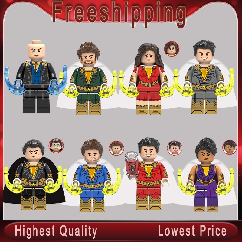 Mainan Lego Anak Shazam Movie Freddy Freeman Black Adam Pedro Pena Mary Marvel Eugene Choi Super
