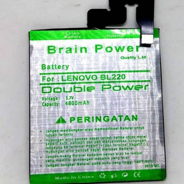 Double Power Battery Batere Batre Baterai Brain Power Lenovo S850 BL220 BL 220