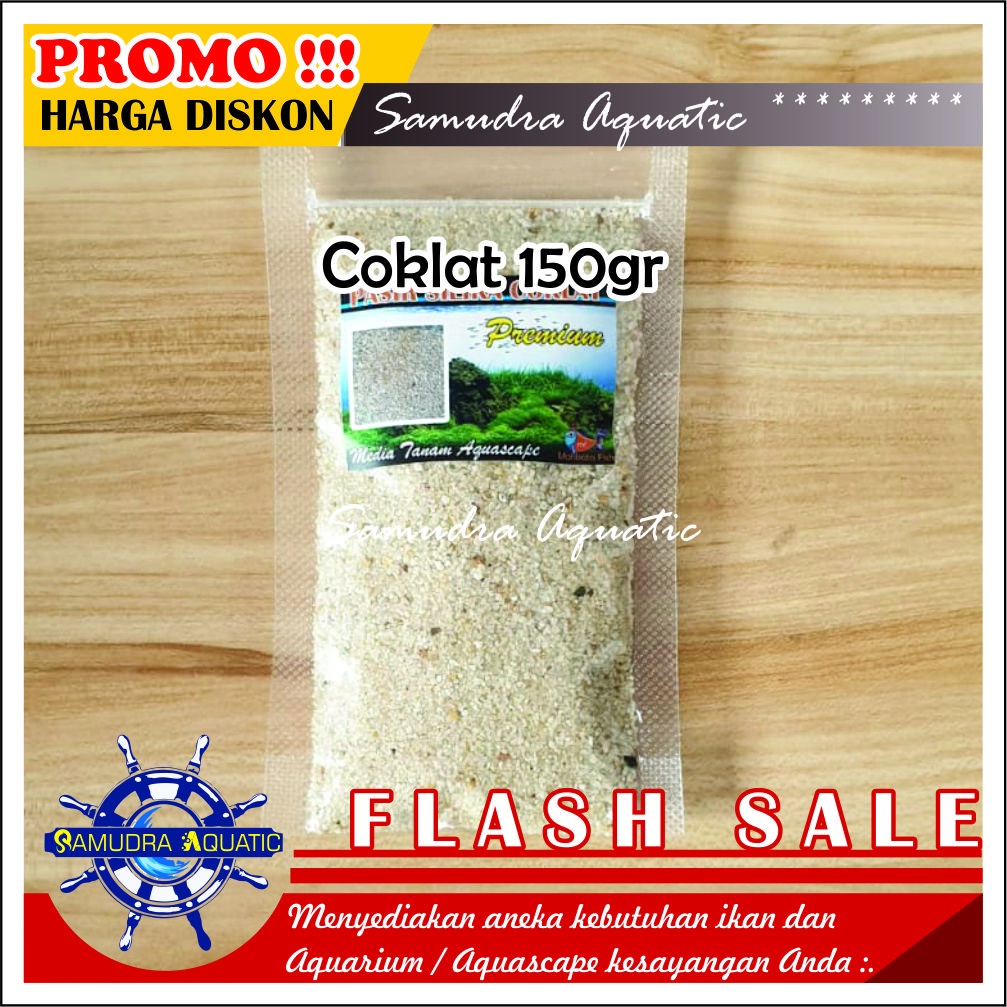 Pasir Hias SILIKA COKLAT 150gr, Pasir Putih Cokelat Coklat Pasir Aquarium Aquascape KEMASAN PREMIUM