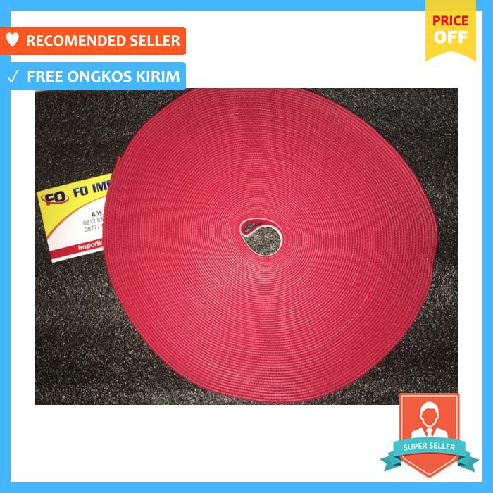 

Klip Kabel - Velcro / Magic Tape / Kabel 5 Meter [Red] - Pengikat & Perekat