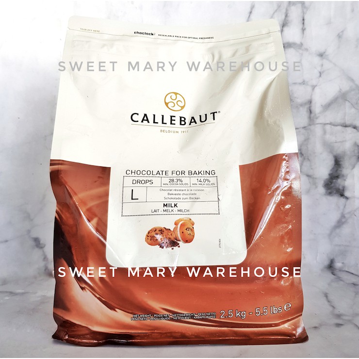 Callebaut Drops Chocolate Baking Chip Milk 28,3% 500gr Cokelat Chips