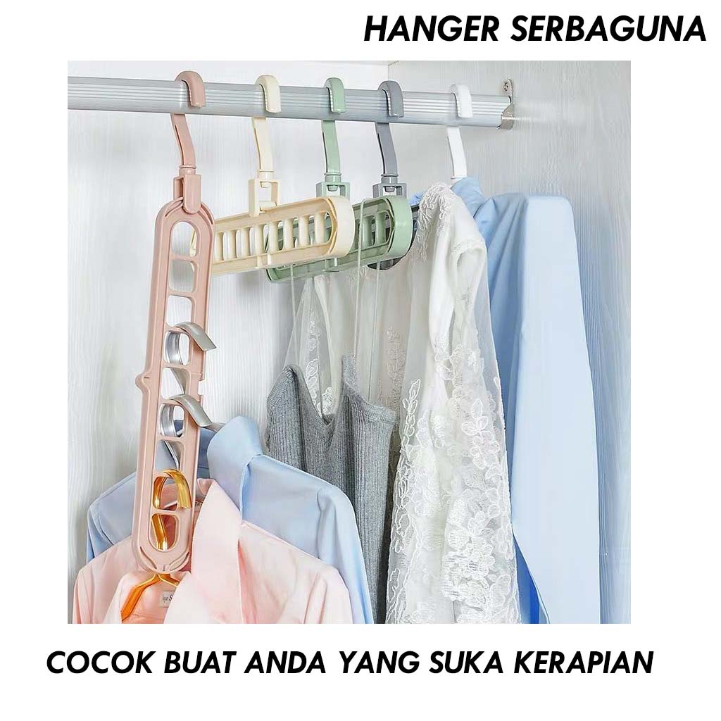 Gantungan Baju Multifungsi / Hanger Serbaguna / Magic Hanger Organizer 9in1