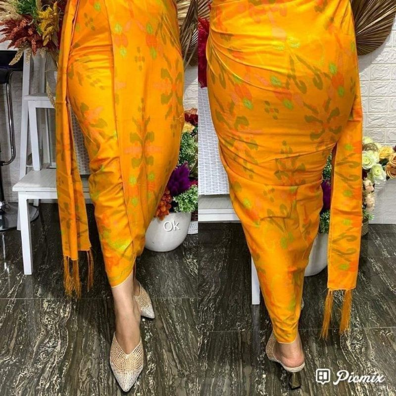 kamen katun endek set slendang