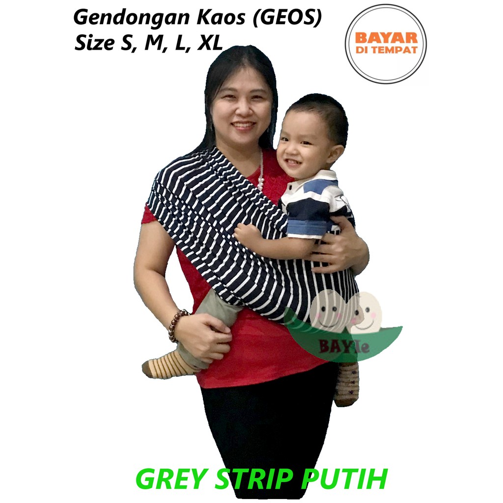 BAYIE - Baby JOSE Premium Gendongan Bayi Kaos/GEOS/Selendang Bayi/Strip HITAM PUTIH