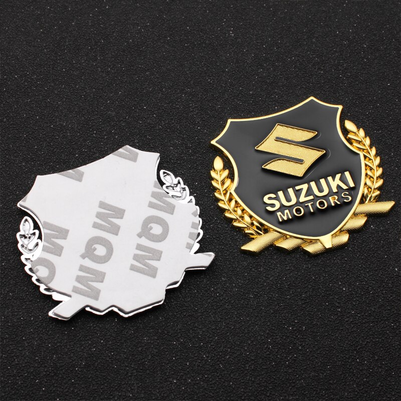 2Pcs 3D MOTOR Mobil Logo Mobil Emblem Badge Decal Sticker Untuk Suzuki ERTIGA Swift XL7 SX4 Jimy vitara jimy