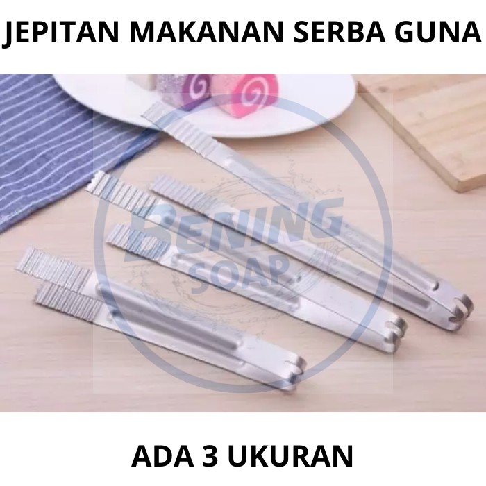 JEPITAN CAPITAN PENJEPIT MASAK GORENGAN MAKANAN KUAT BAHAN STAINLESS SILVER