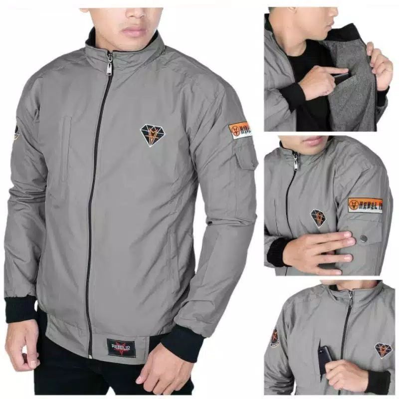 Jaket parasut pria - Jaket Waterproof cowok outdoor - Jaket Pria harrington turtle neck Distro