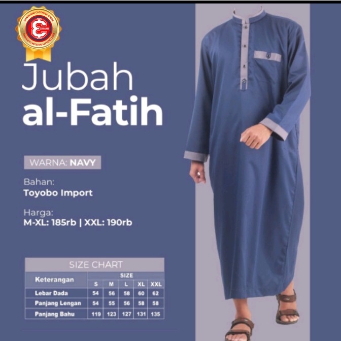 Jubah Pria Dewasa Baju Gamis Dewasa lengan Panjang Kain Toyobo Premium Al Fatih