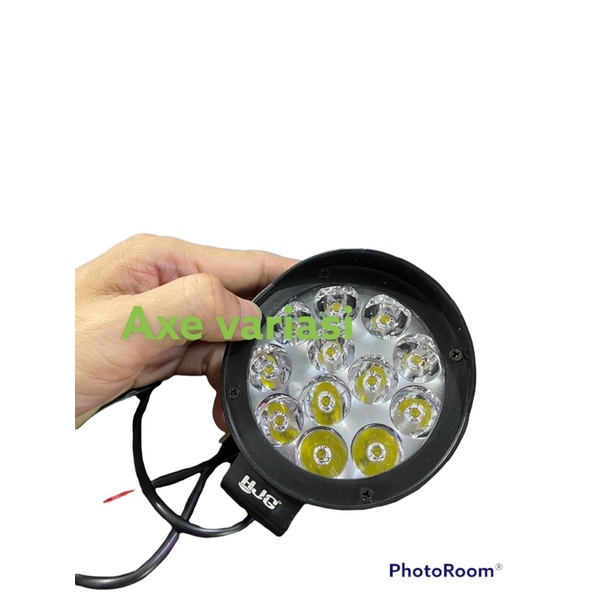 HJG Lampu Tembak Sorot Topi 12 Mata LED Bulat Cahaya Standby Putih Waterproof Aluminium