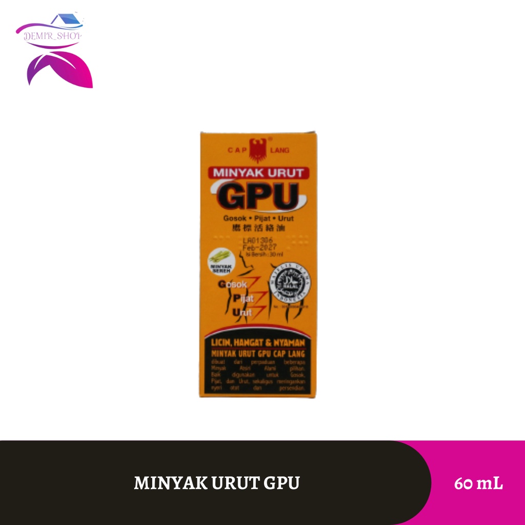 Minyak Urut GPU 60 mL Cap Lang