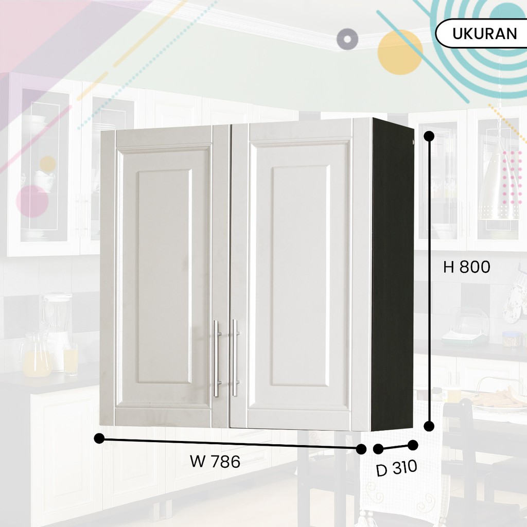 Kitchen Set Cabinet Lemari Dapur 2 pintu warna putih Elegan dan Minimalis